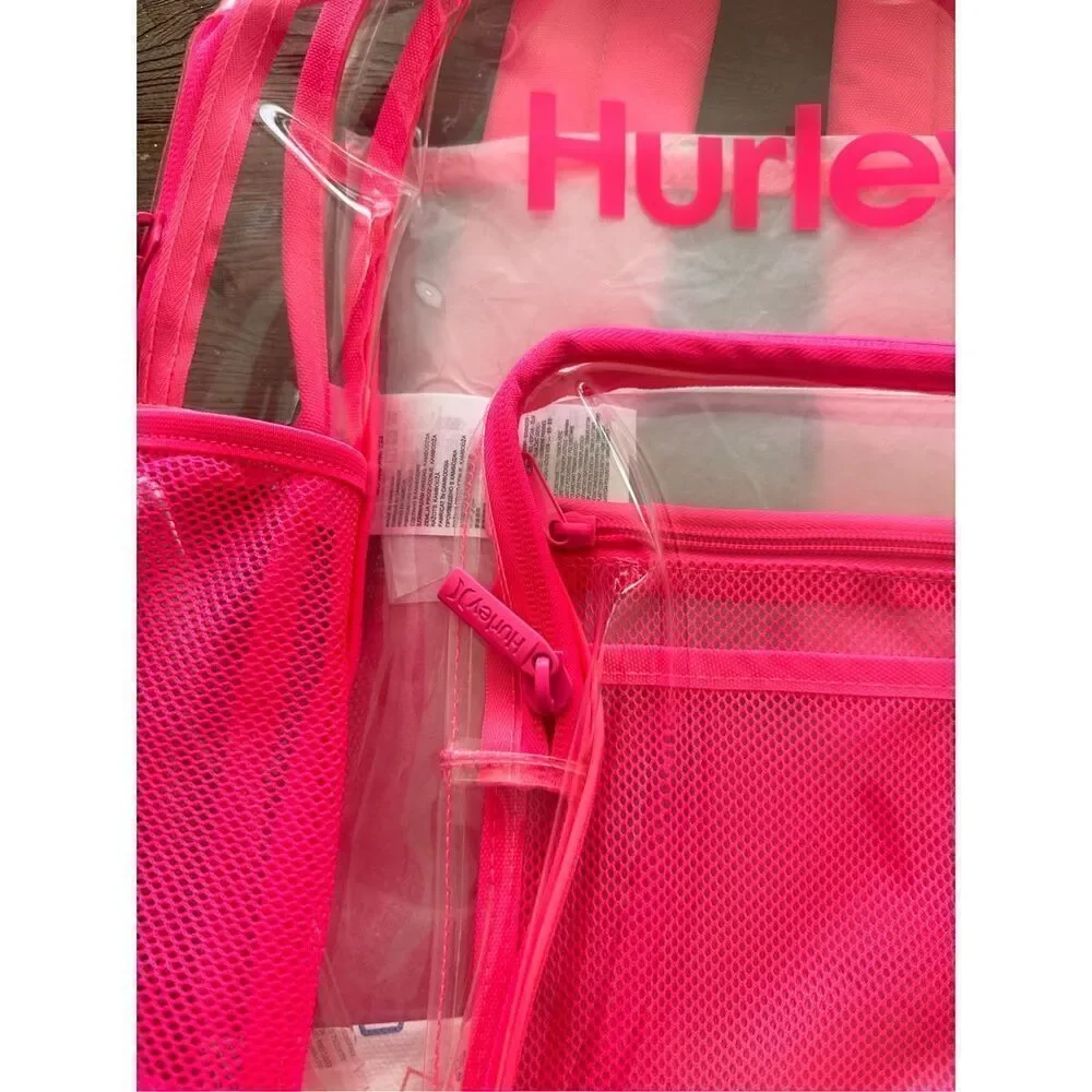 Hurley Clear Daypack Backpack-Hyper Pink - NWT